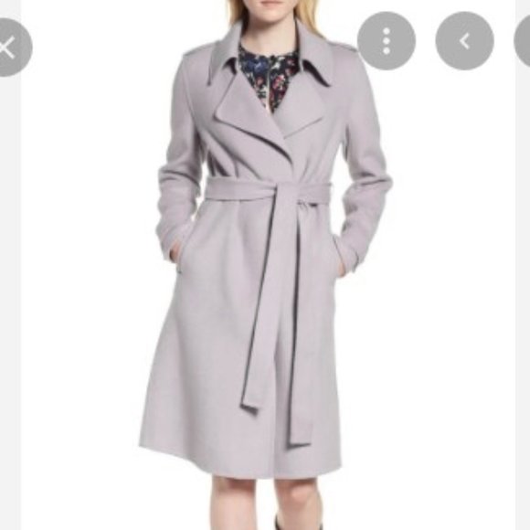 Badgley Mischka Wool Blend Wrap Front Coat NWT - Picture 3 of 8